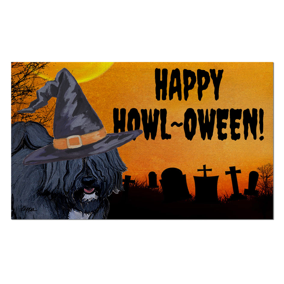 Tibetan Terrier HAPPY HOWL-OWEEN Welcome Mat