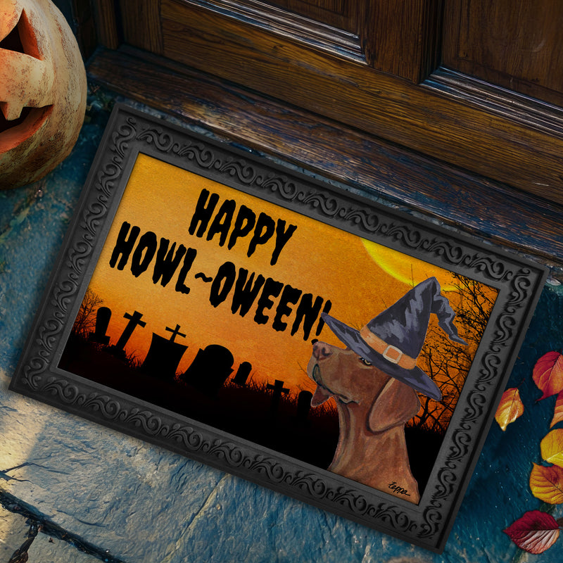 Vizsla HAPPY HOWL-OWEEN Welcome Mat