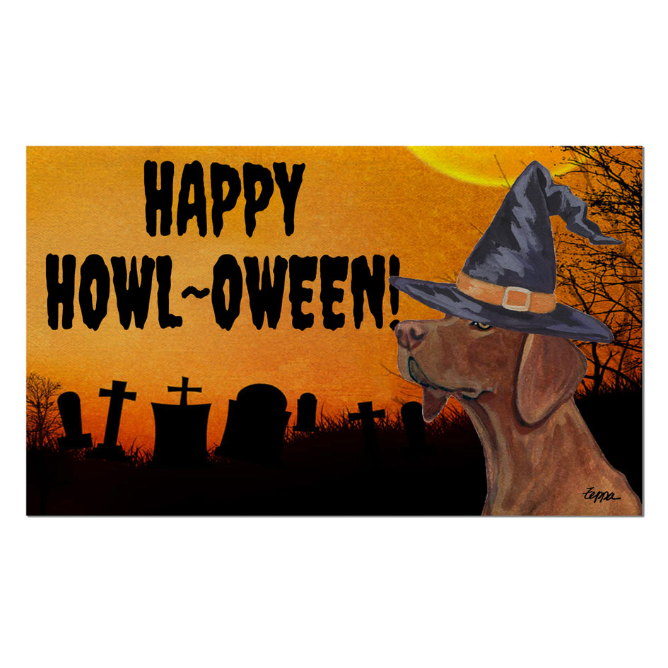 Vizsla HAPPY HOWL-OWEEN Welcome Mat