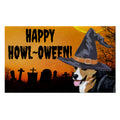 Pembroke Welsh Corgi  HAPPY HOWL-OWEEN Welcome Mat