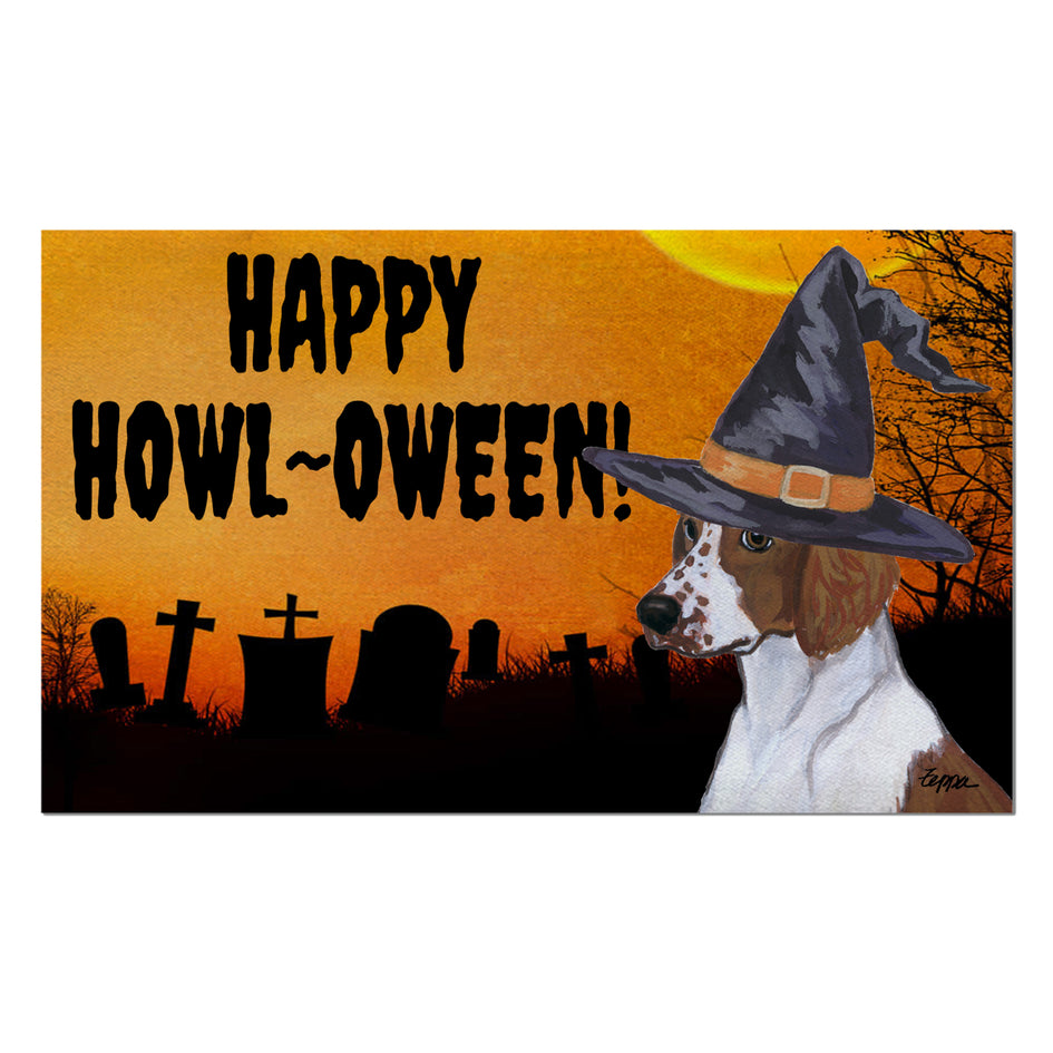 Welsh Springer Spaniel HAPPY HOWL-OWEEN Welcome Mat