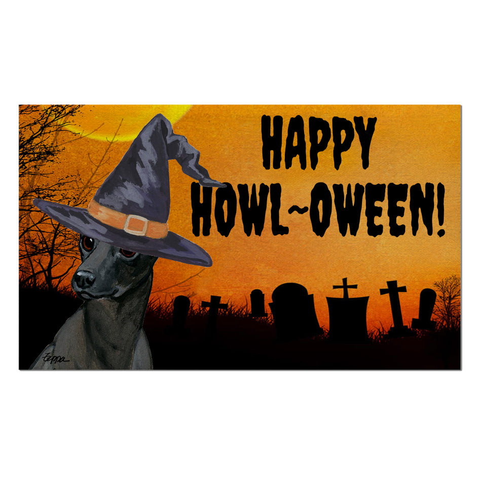 Xoloitzcuintli HAPPY HOWL-OWEEN Welcome Mat