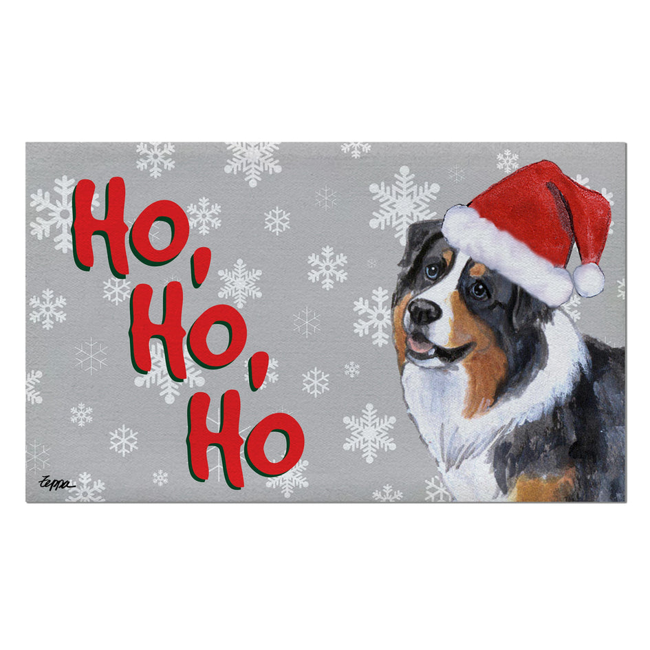 Australian Shepherd Holiday Welcome Mat