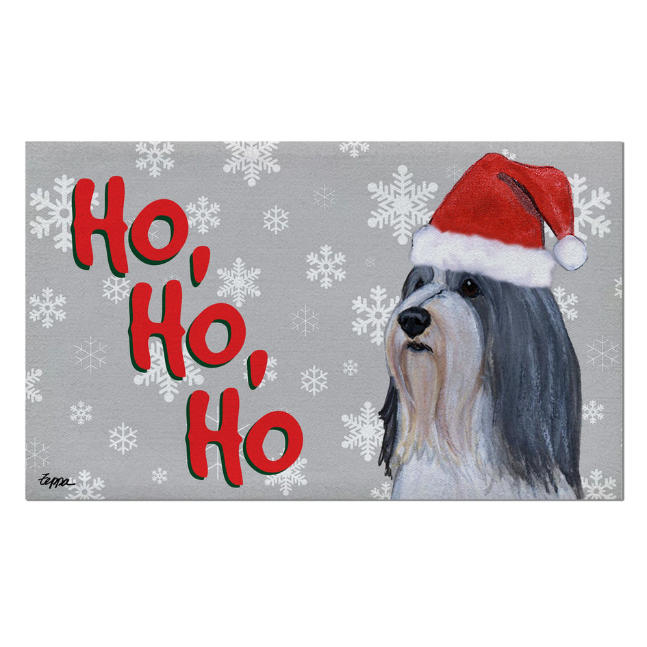 Bearded Collie Holiday Welcome Mat
