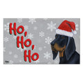 Black Tan Coonhound Holiday Welcome Mat