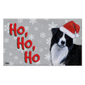 Border Collie Holiday Welcome Mat