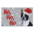 Boston Terrier Holiday Welcome Mat