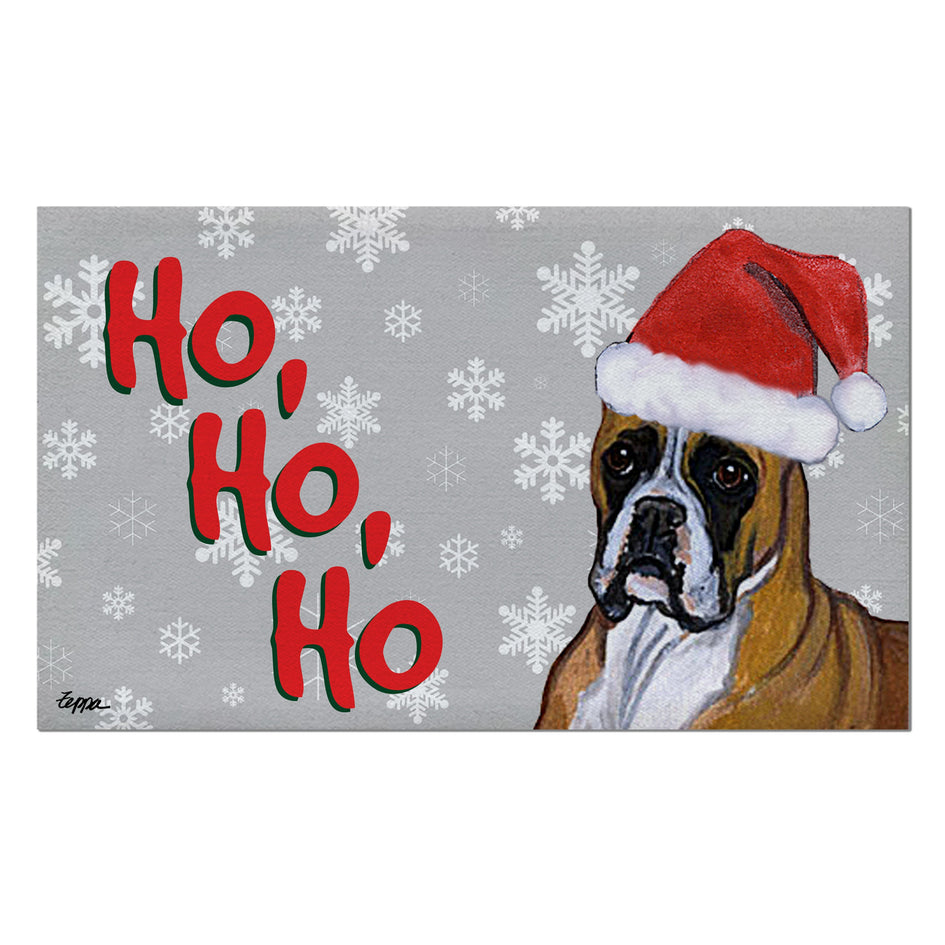Boxer Lying Holiday Welcome Mat