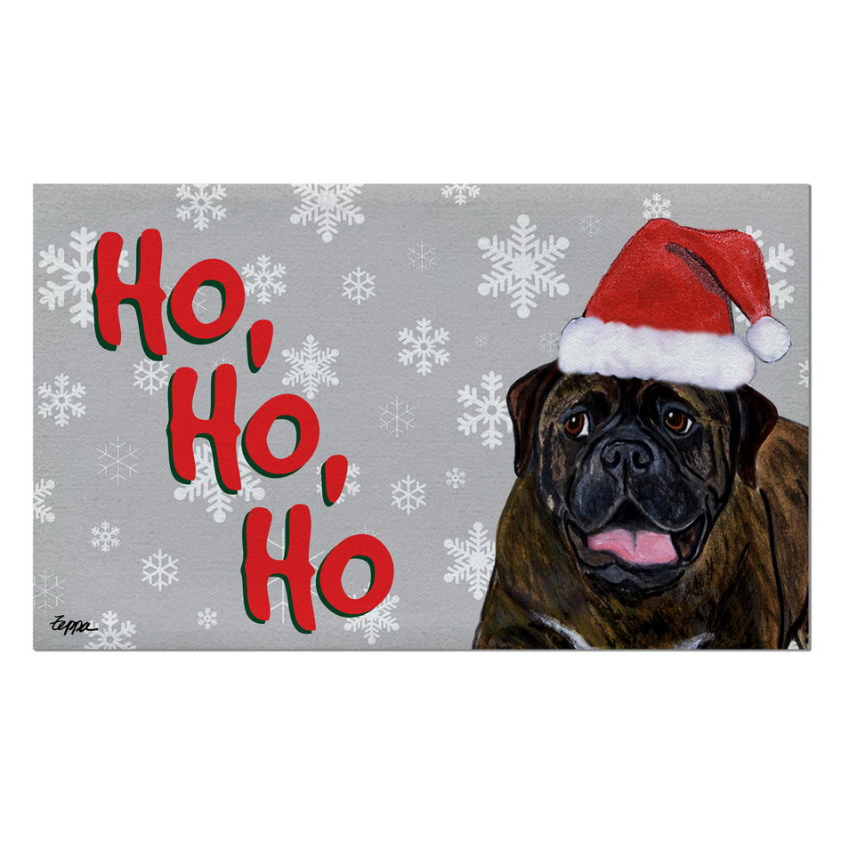 Bull Mastiff Holiday Welcome Mat