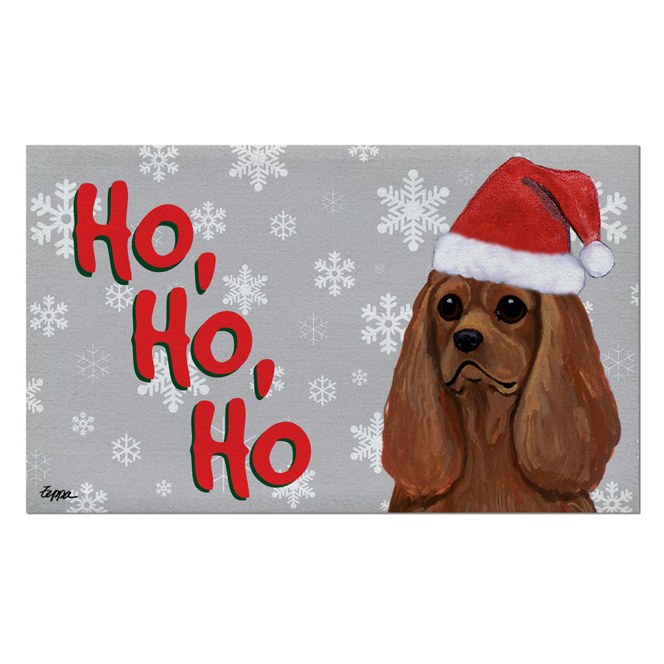 Cavalier King Charles Spaniel Holiday Welcome Mat