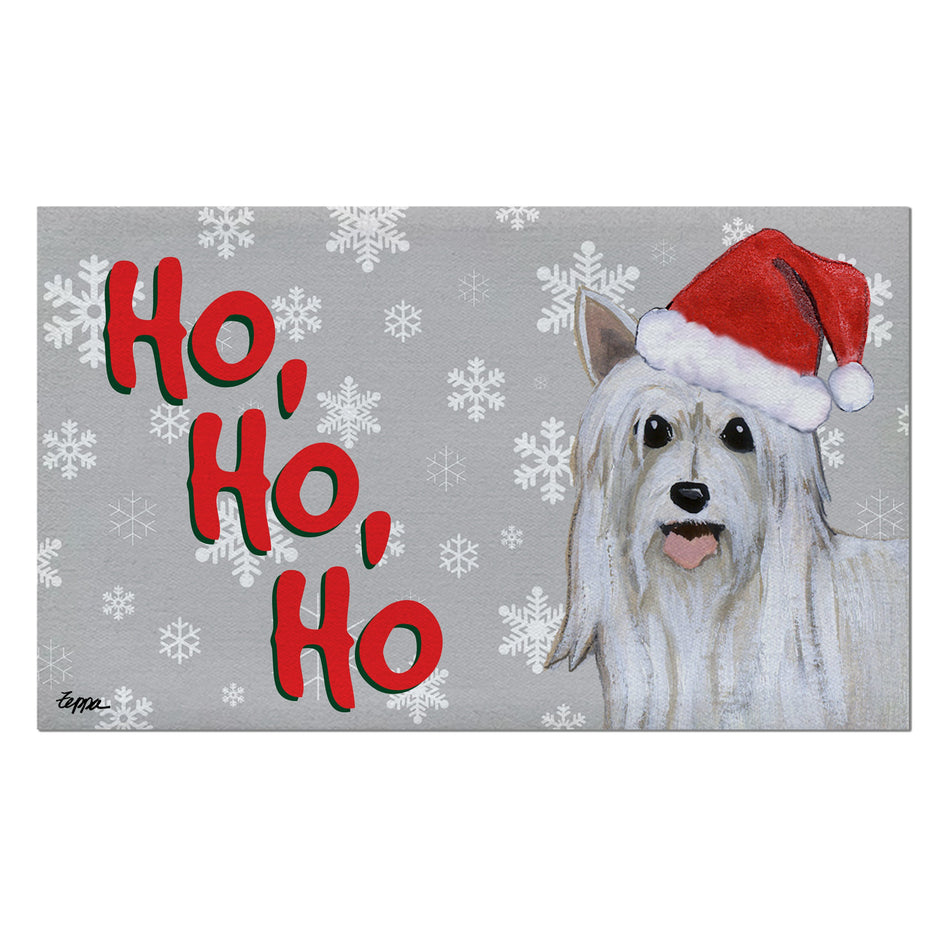 Chinese Crested Powderpuff Holiday Welcome Mat