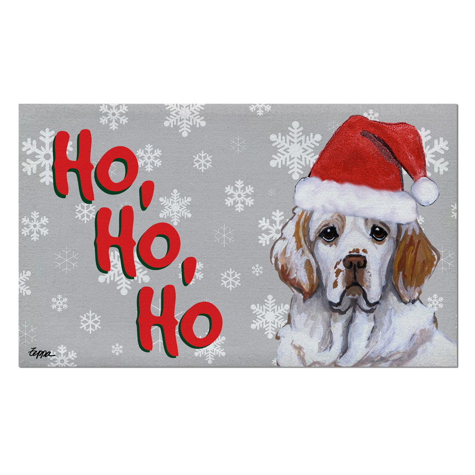 Clumber Spaniel Holiday Welcome Mat
