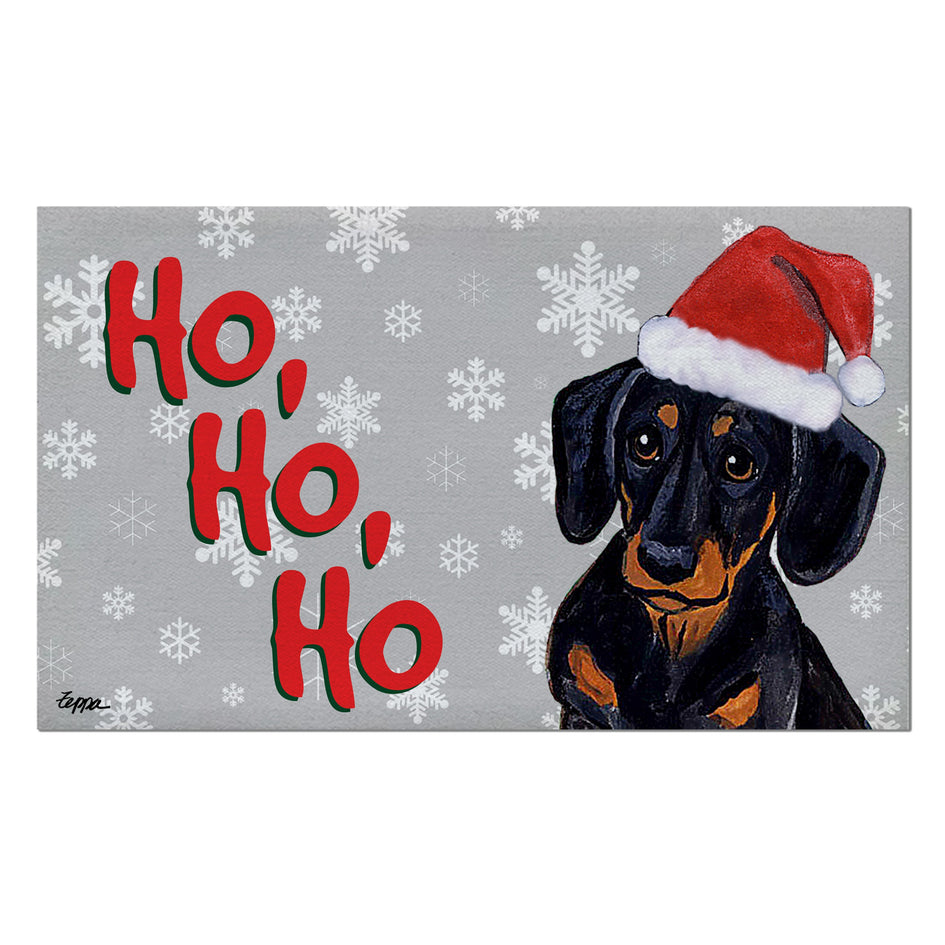 Dachshund Holiday Welcome Mat