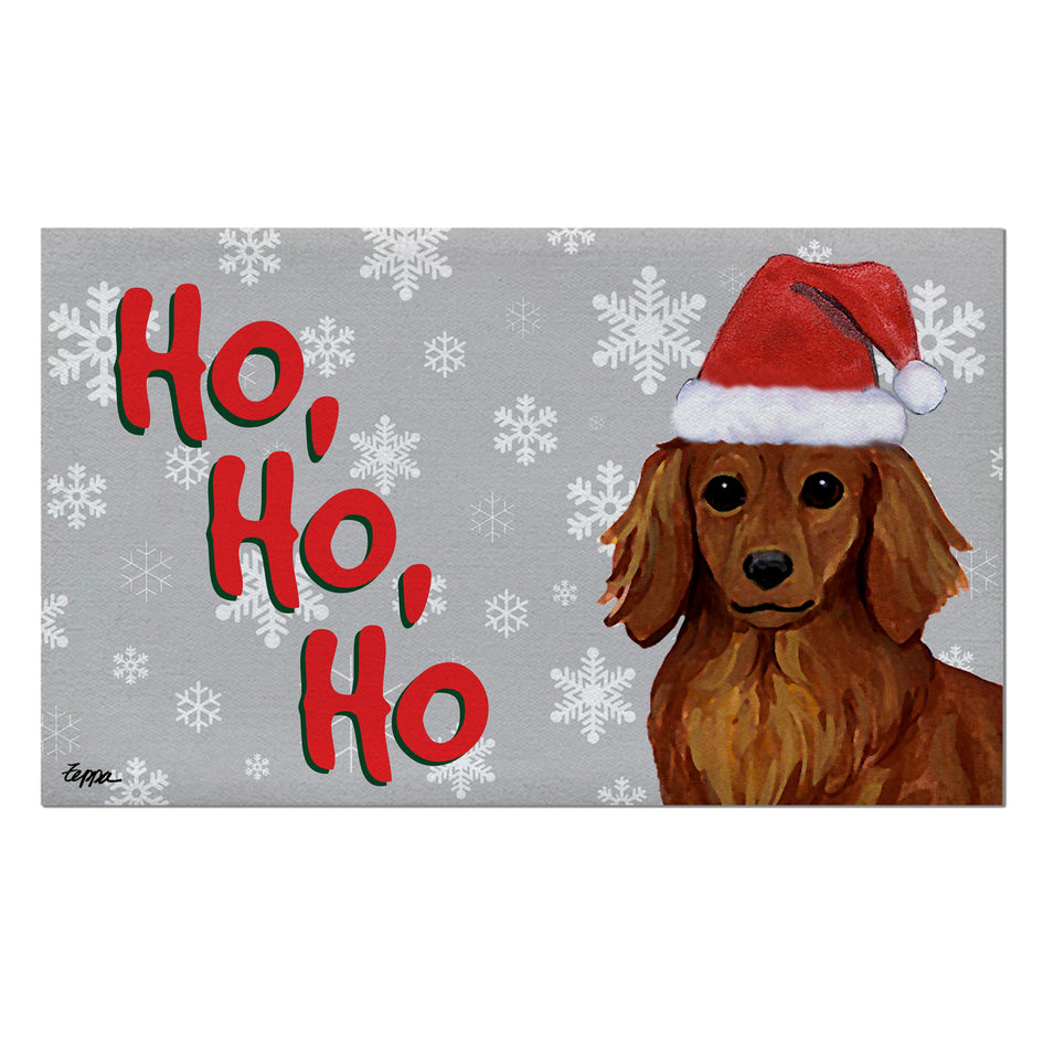 Dachshund Holiday Welcome Mat