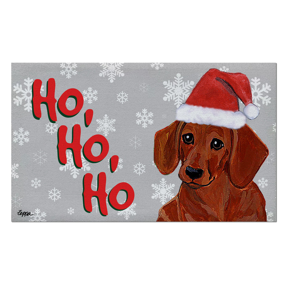 Dachshund Holiday Welcome Mat