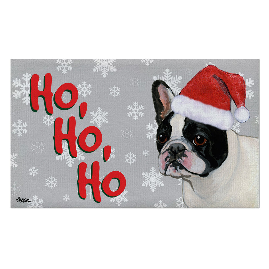 French Bulldog Holiday Welcome Mat
