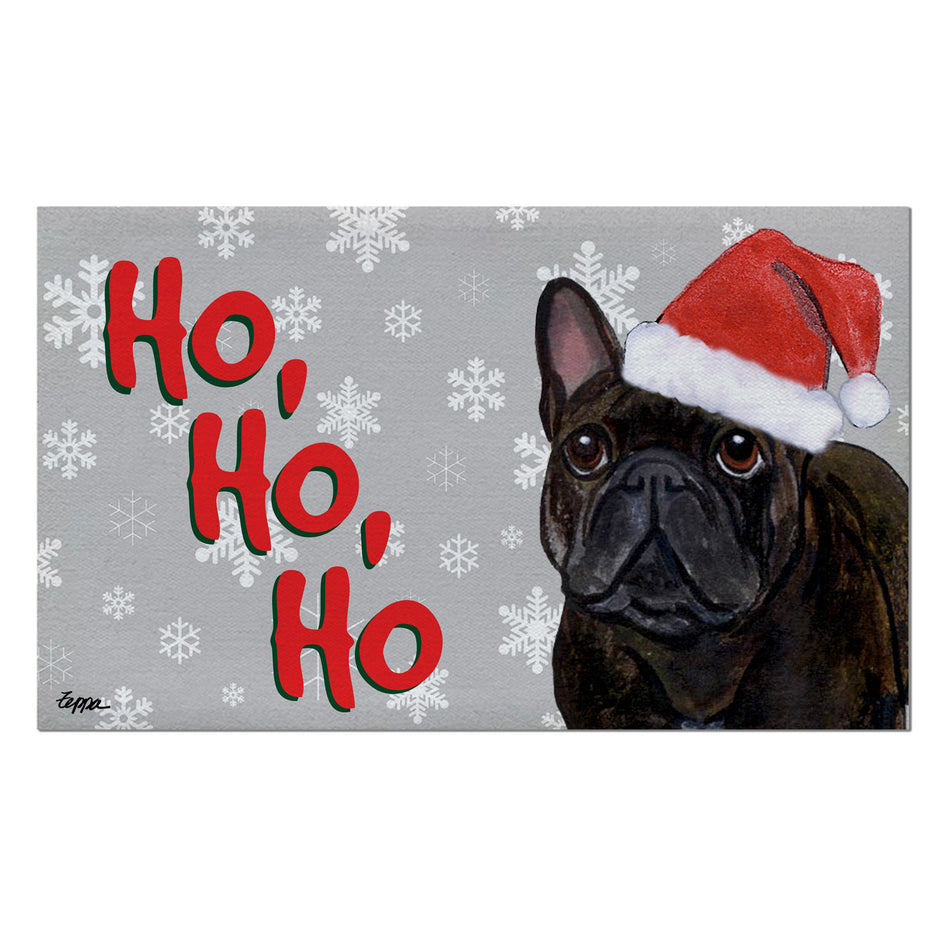 French Bulldog Holiday Welcome Mat