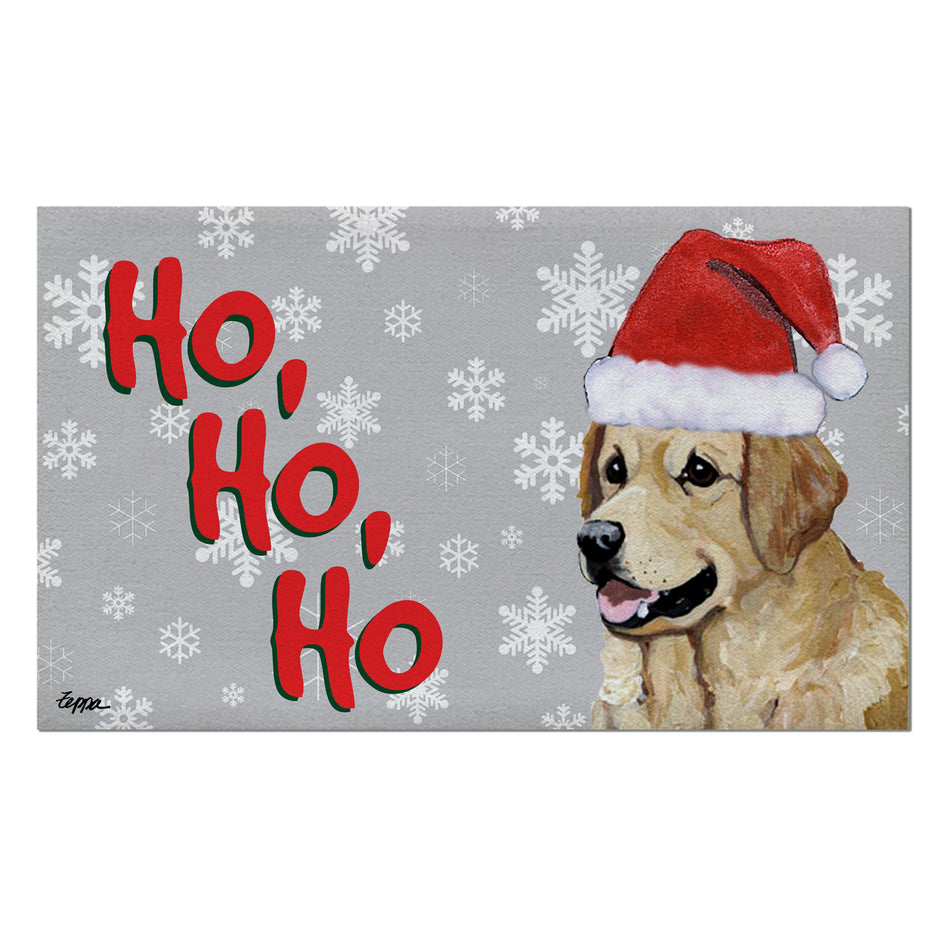 Golden Retriever Holiday Welcome Mat