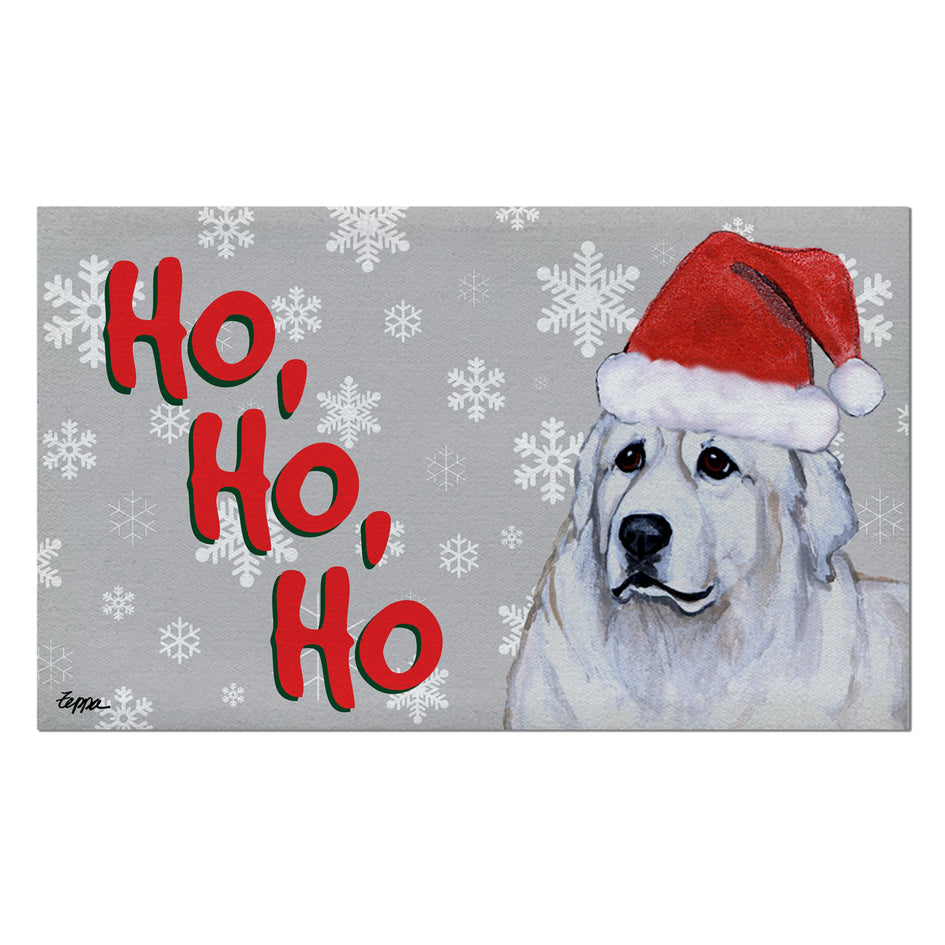 Great Pyrenese Holiday Welcome Mat