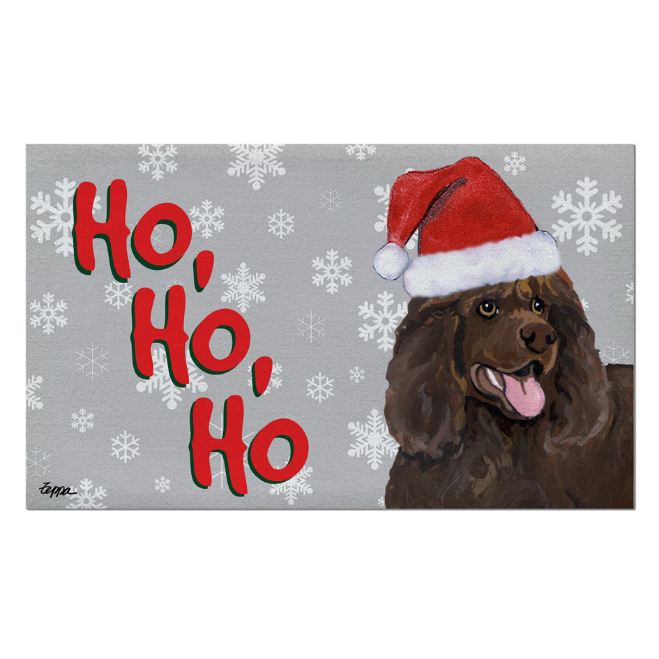 Irish Water Spaniel Holiday Welcome Mat
