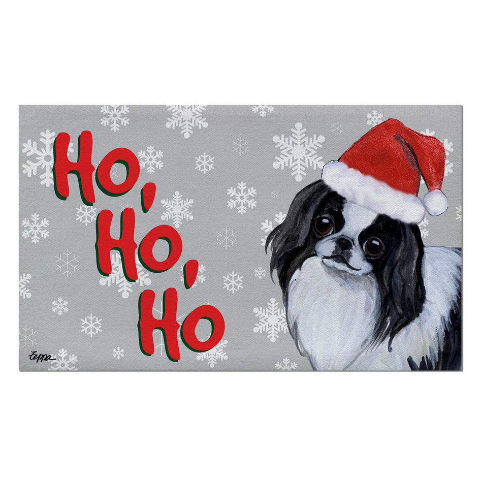 Japanese Chin Holiday Welcome Mat
