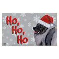 Keeshond Holiday Welcome Mat