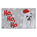 Maltese Holiday Welcome Mat