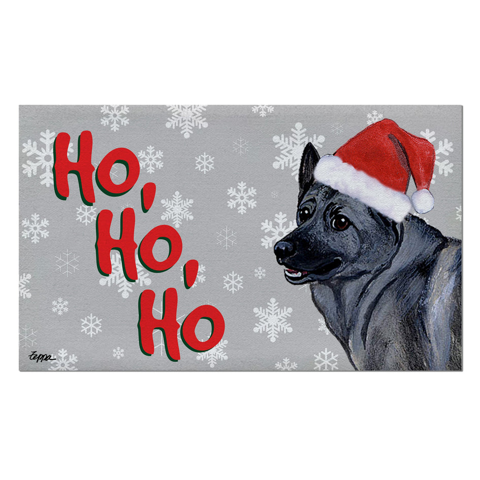 Norwegian Elkhound Holiday Welcome Mat