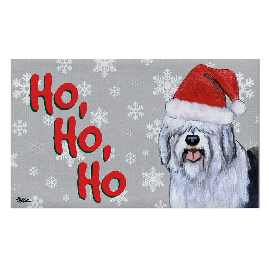 Old English Sheepdog Holiday Welcome Mat