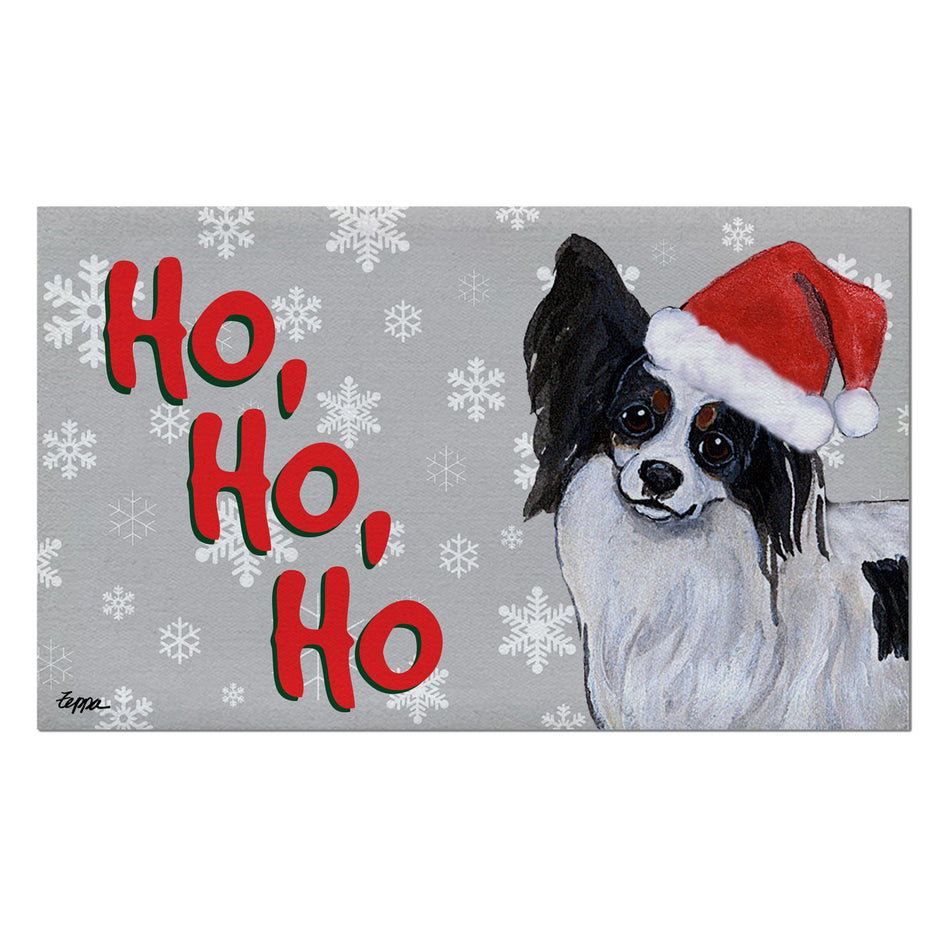 Papillon Holiday Welcome Mat