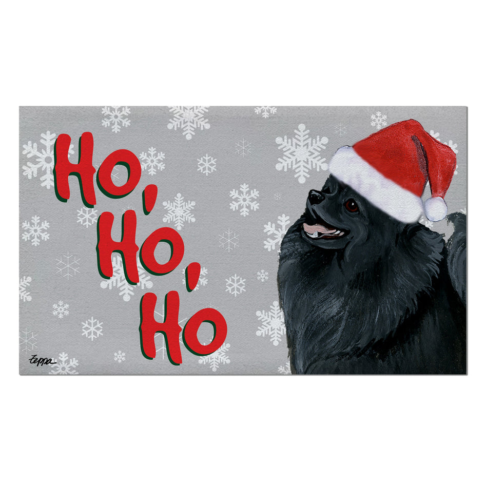 Pomeranian Holiday Welcome Mat