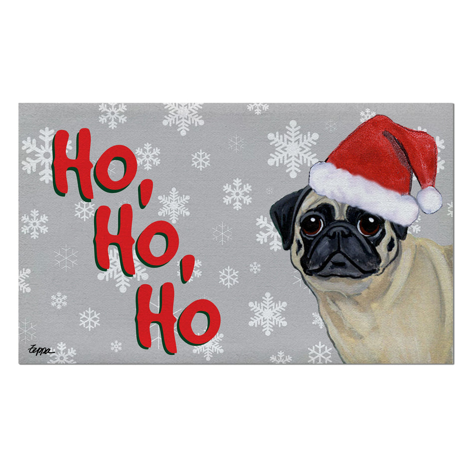 Pug Holiday Welcome Mat