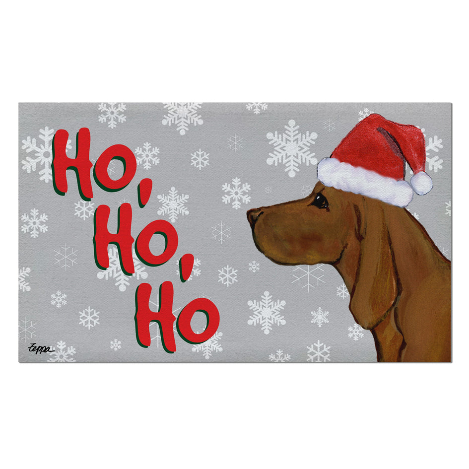 Redbone Coonhound Holiday Welcome Mat