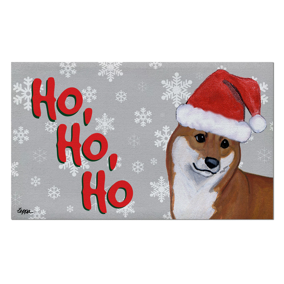 Shiba Inu Holiday Welcome Mat
