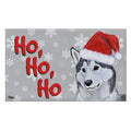 Siberian Husky Holiday Welcome Mat