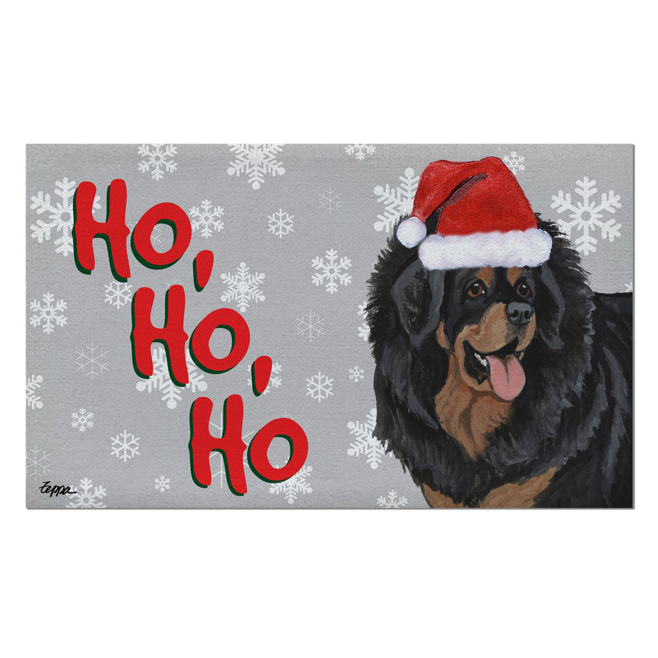Tibetan Mastiff Holiday Welcome Mat