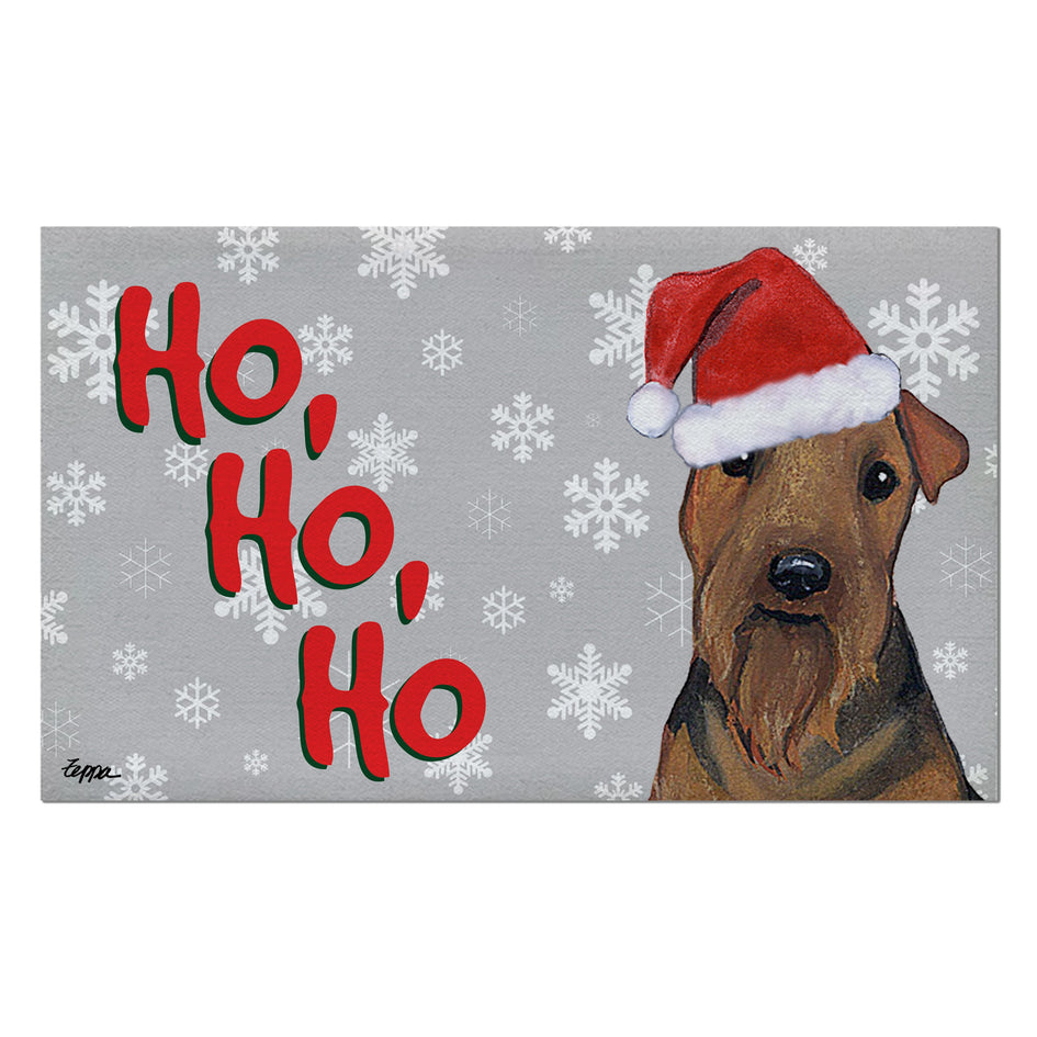 Welsh Terrier Holiday Welcome Mat