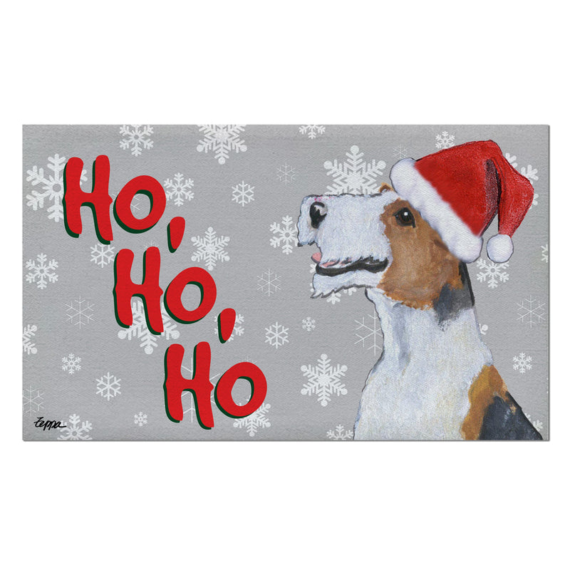 Wirehair Fox Terrier Holiday Welcome Mat