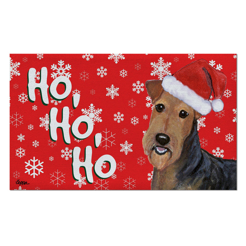 Airedale Holiday Welcome Mat