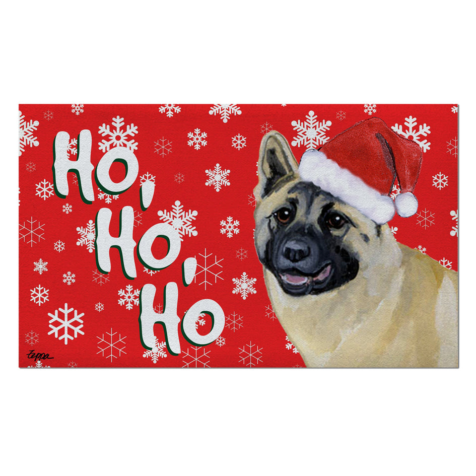 Akita Holiday Welcome Mat