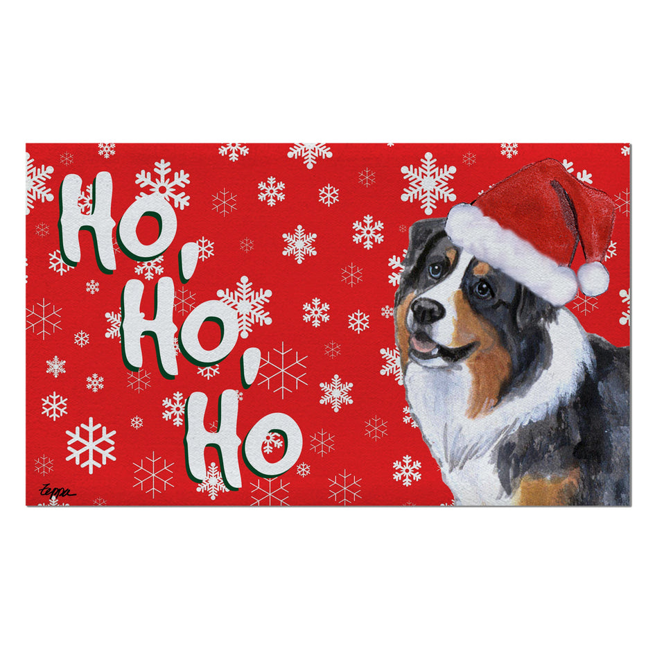 Australian Shepherd Holiday Welcome Mat