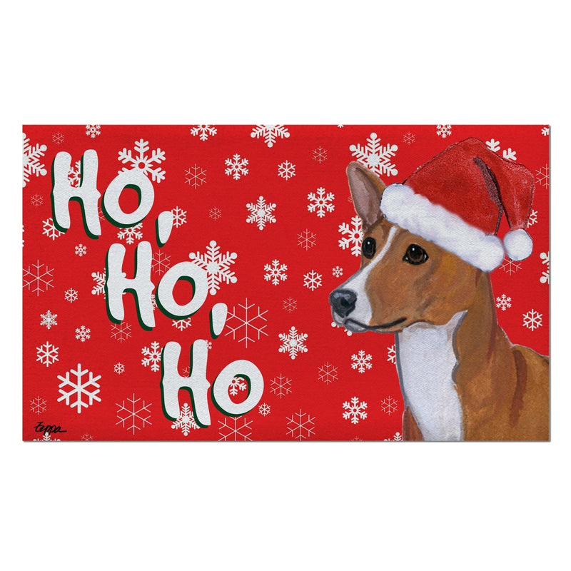 Basenji Holiday Welcome Mat