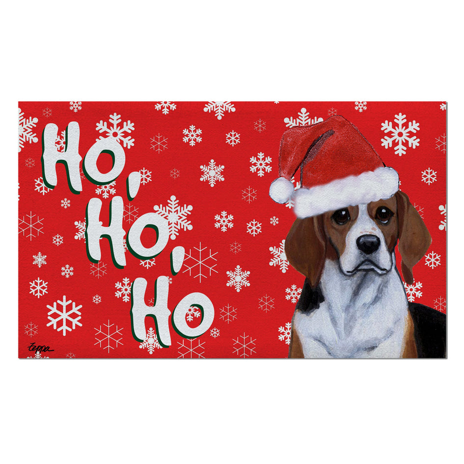 Beagle Holiday Welcome Mat