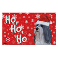 Bearded Collie Holiday Welcome Mat