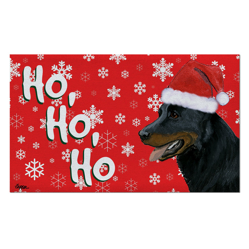 Beauceron Holiday Welcome Mat