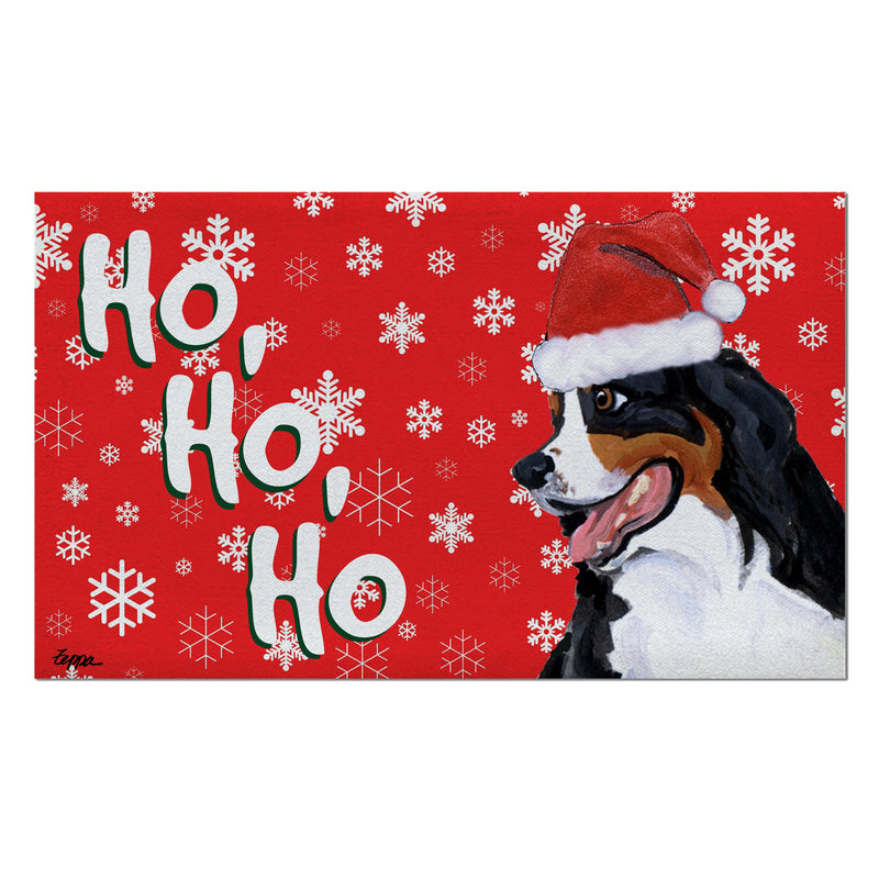 Bernese Mountain Dog Holiday Welcome Mat