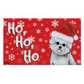 Bichon Frise Holiday Welcome Mat