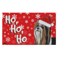 Biewer Terrier Full Coat Holiday Welcome Mat