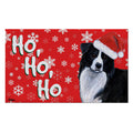 Border Collie Holiday Welcome Mat
