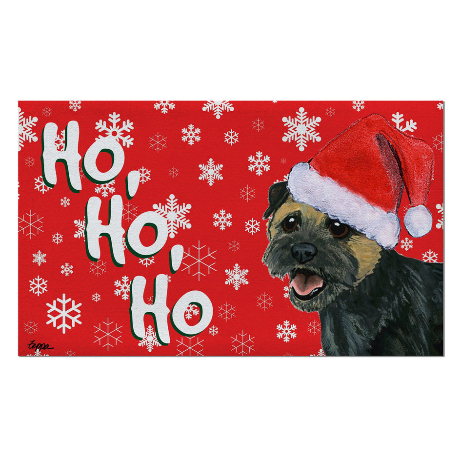 Border Terrier Holiday Welcome Mat